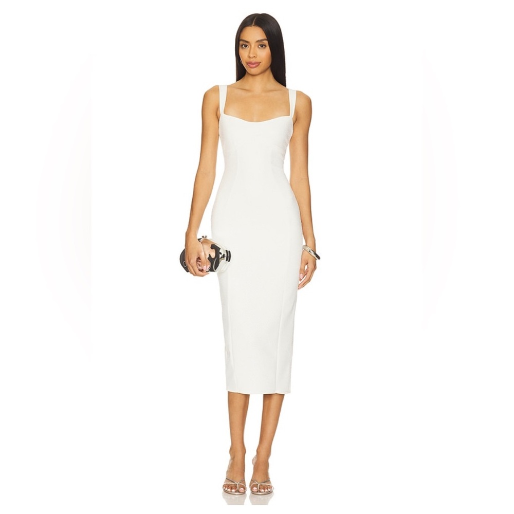 Good American White Sculpting Midi Dress in XS